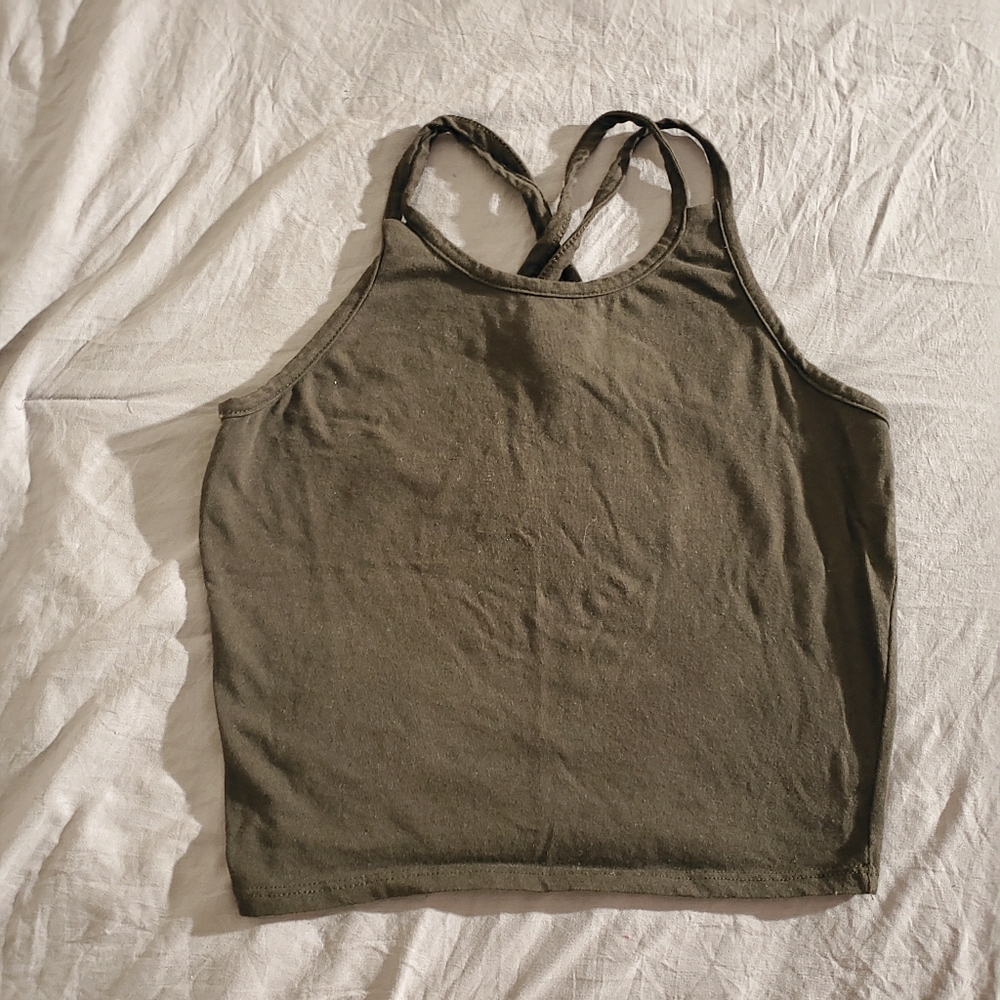 Dark Brown Crop Top